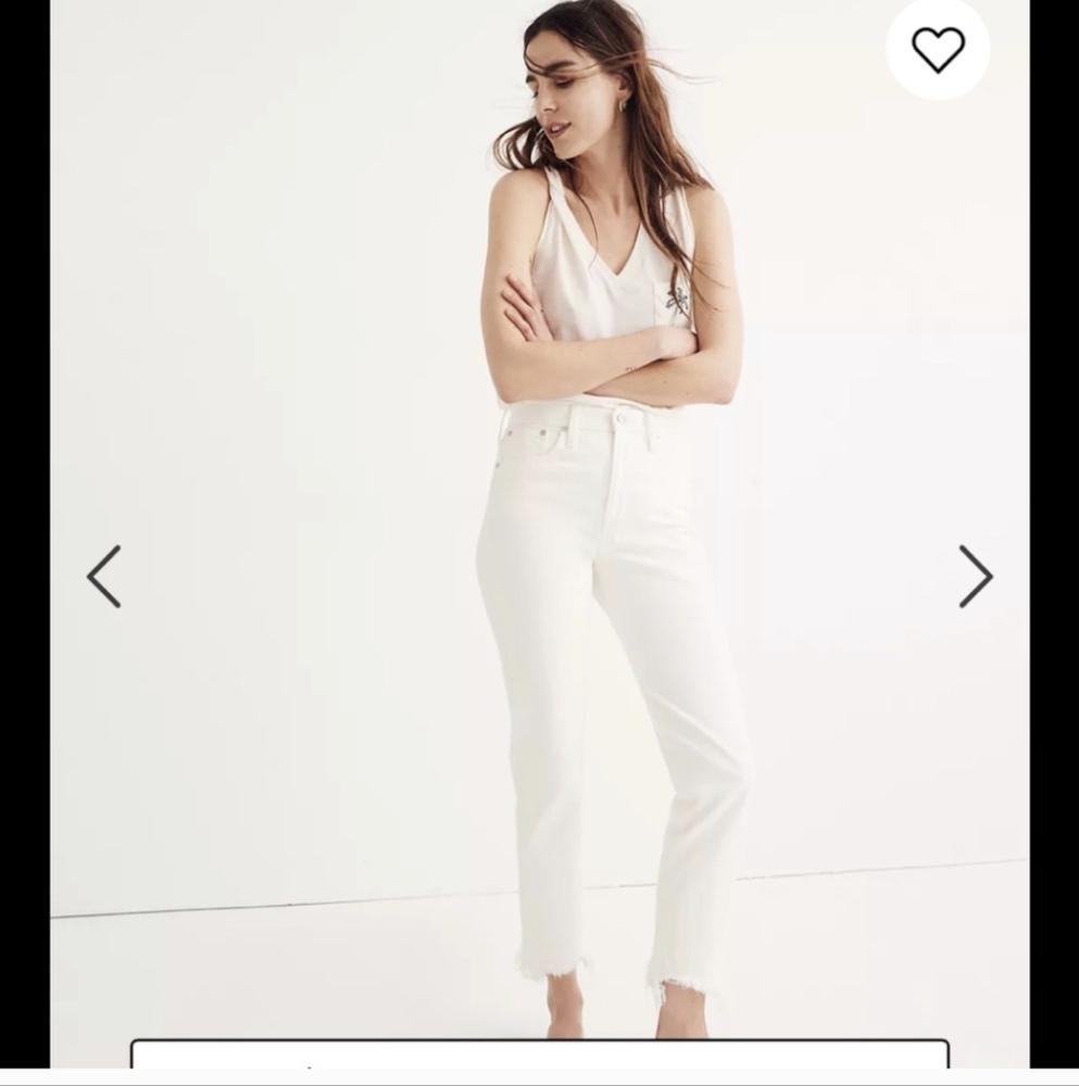 Madewell Perfect Summer Vintage White Denim Jeans Pants 29 8